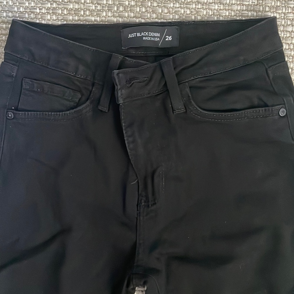 Just black denim jeans